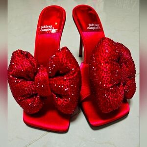 Jeffrey Campbell, Bow Downj Red Satin